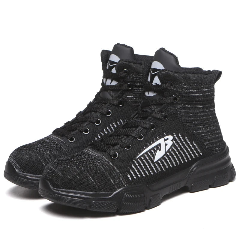 Men‘s Safety Shoes Steel Toe Work Boots Lightweight Puncture Proof Work Shoes Breathable Fashion Sneakers - Free Shipping - aurelia-clothing-8955