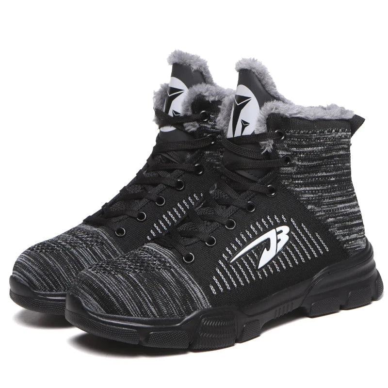 Men‘s Safety Shoes Steel Toe Work Boots Lightweight Puncture Proof Work Shoes Breathable Fashion Sneakers - Free Shipping - aurelia-clothing-8955
