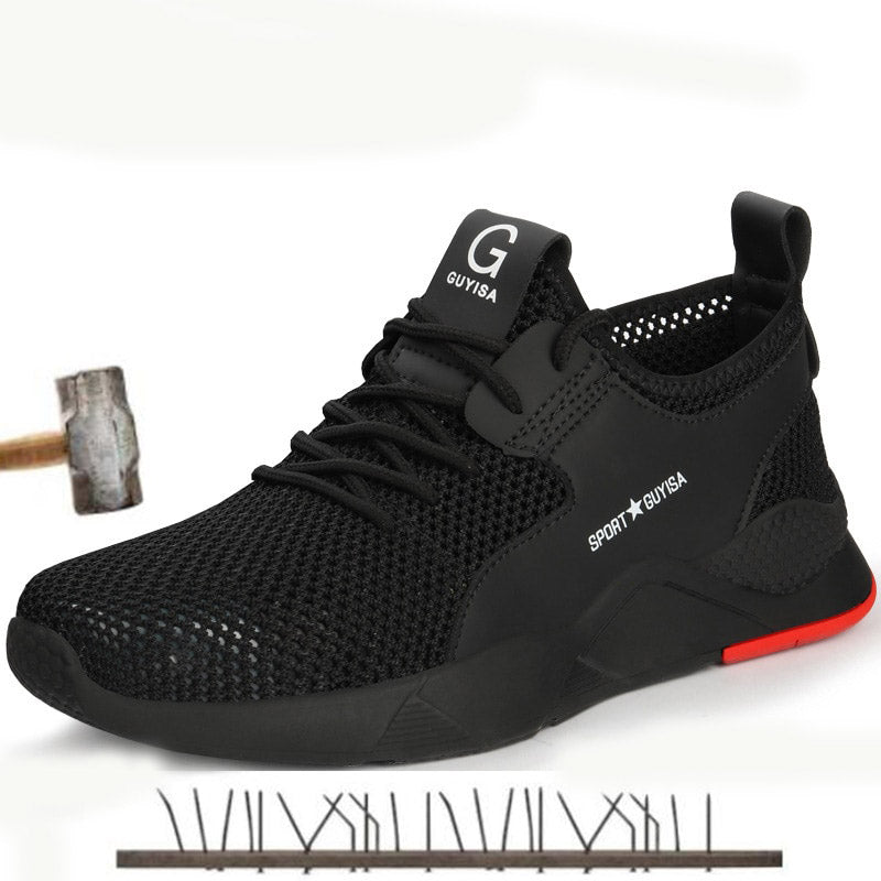 Mens Steel Toe Work Shoes Fashion Casual Breathable Outdoor Sneakers Puncture Proof Boots Comfortable Industrial Safety Shoe Men - Free Shipping - aurelia-clothing-8955