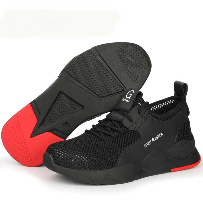 Mens Steel Toe Work Shoes Fashion Casual Breathable Outdoor Sneakers Puncture Proof Boots Comfortable Industrial Safety Shoe Men - Free Shipping - aurelia-clothing-8955