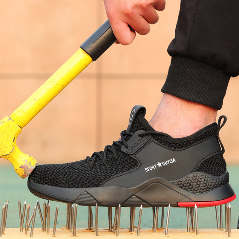 Mens Steel Toe Work Shoes Fashion Casual Breathable Outdoor Sneakers Puncture Proof Boots Comfortable Industrial Safety Shoe Men - Free Shipping - aurelia-clothing-8955