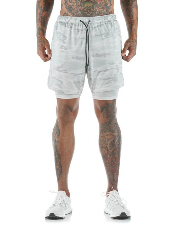 Mens athleisure fake two-piece shorts - Free Shipping - aurelia-clothing-8955
