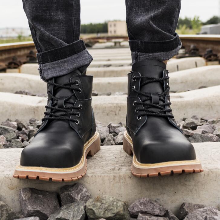 Mens casual boots winter work safety boots anti-puncture shoes mens safety shoes classic combat ankle boots mens sports shoes - Free Shipping - aurelia-clothing-8955