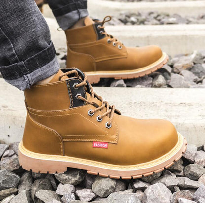 Mens casual boots winter work safety boots anti-puncture shoes mens safety shoes classic combat ankle boots mens sports shoes - Free Shipping - aurelia-clothing-8955