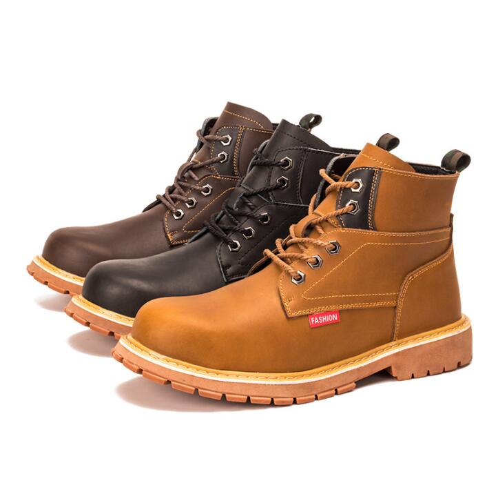 Mens casual boots winter work safety boots anti-puncture shoes mens safety shoes classic combat ankle boots mens sports shoes - Free Shipping - aurelia-clothing-8955