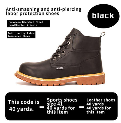 Mens casual boots winter work safety boots anti-puncture shoes mens safety shoes classic combat ankle boots mens sports shoes - Free Shipping - aurelia-clothing-8955