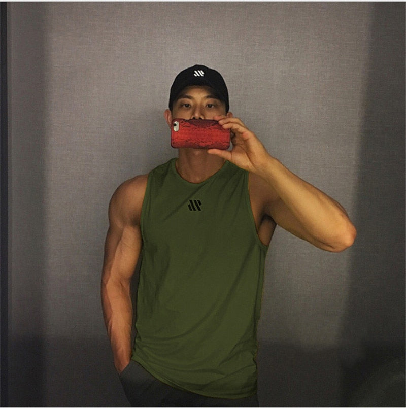Mens fitness gyms Tank top men Fitness sleeveless shirt Male mesh breathable Sports vest Undershirt Gyms Running vest men - Free Shipping - aurelia-clothing-8955