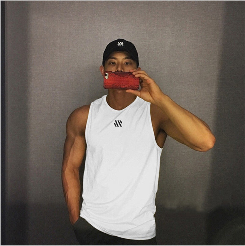 Mens fitness gyms Tank top men Fitness sleeveless shirt Male mesh breathable Sports vest Undershirt Gyms Running vest men - Free Shipping - aurelia-clothing-8955