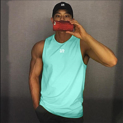 Mens fitness gyms Tank top men Fitness sleeveless shirt Male mesh breathable Sports vest Undershirt Gyms Running vest men - Free Shipping - aurelia-clothing-8955
