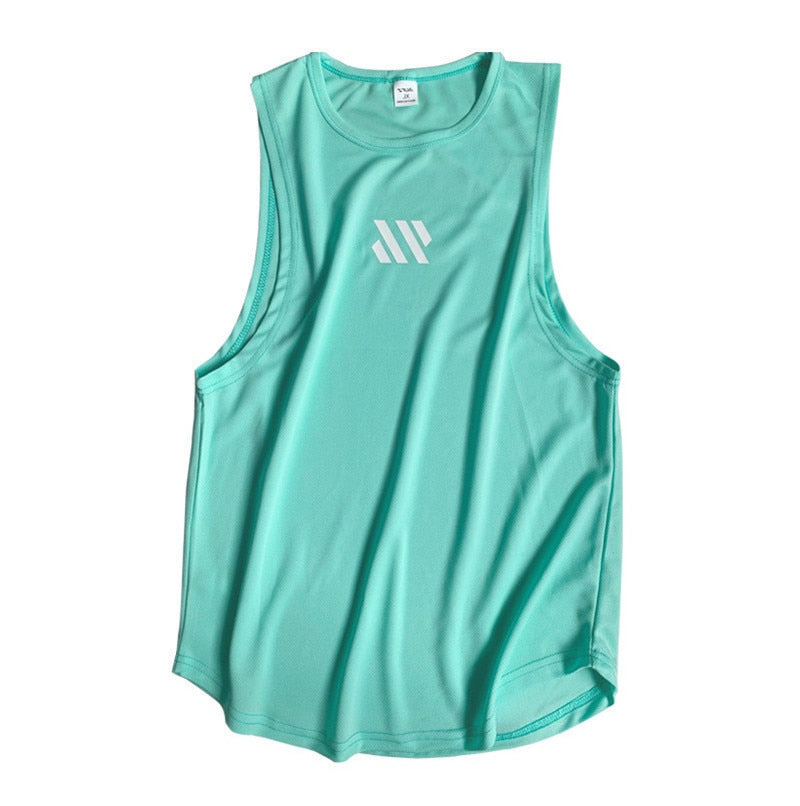 Mens fitness gyms Tank top men Fitness sleeveless shirt Male mesh breathable Sports vest Undershirt Gyms Running vest men - Free Shipping - aurelia-clothing-8955