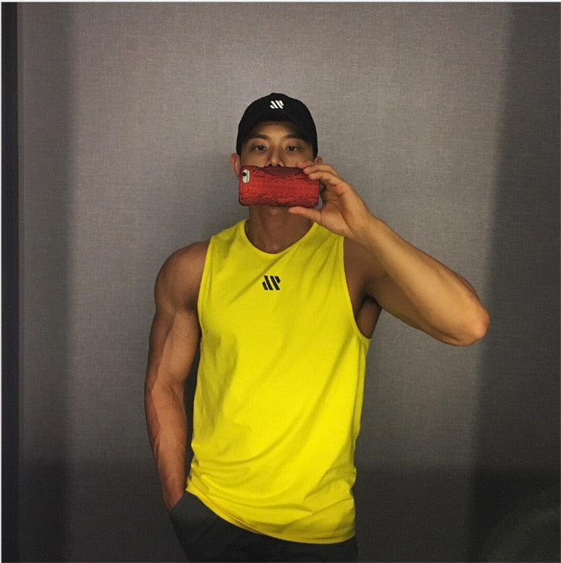 Mens fitness gyms Tank top men Fitness sleeveless shirt Male mesh breathable Sports vest Undershirt Gyms Running vest men - Free Shipping - aurelia-clothing-8955