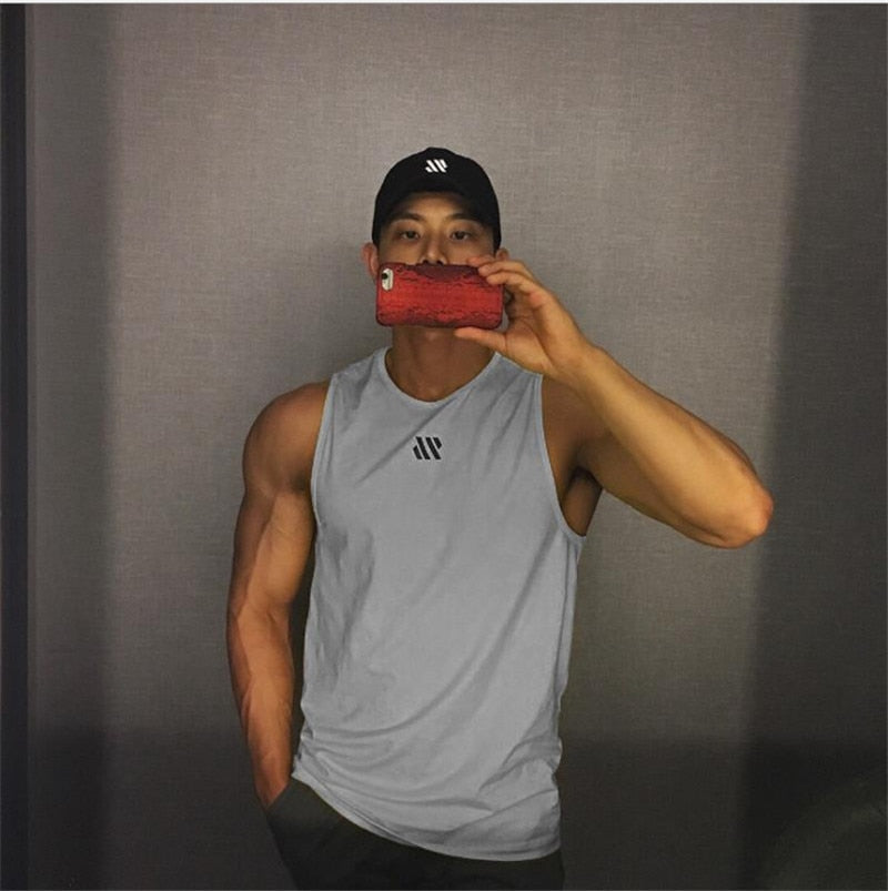 Mens fitness gyms Tank top men Fitness sleeveless shirt Male mesh breathable Sports vest Undershirt Gyms Running vest men - Free Shipping - aurelia-clothing-8955
