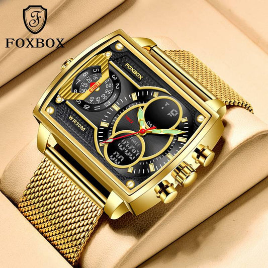 Mens quartz electronic dual-display waterproof and luminous watch-Free Shipping - aurelia-clothing-8955