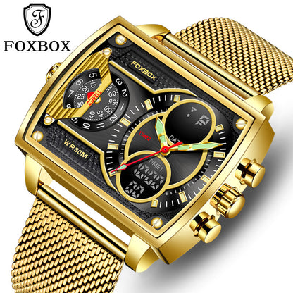Mens quartz electronic dual-display waterproof and luminous watch-Free Shipping - aurelia-clothing-8955
