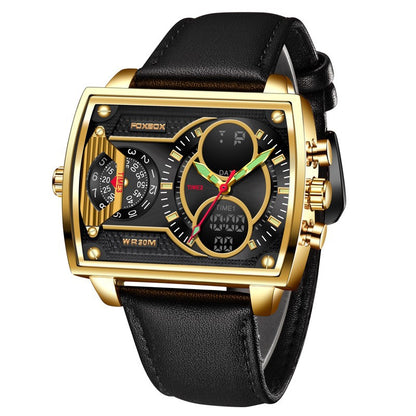 Mens quartz electronic dual-display waterproof and luminous watch-Free Shipping - aurelia-clothing-8955