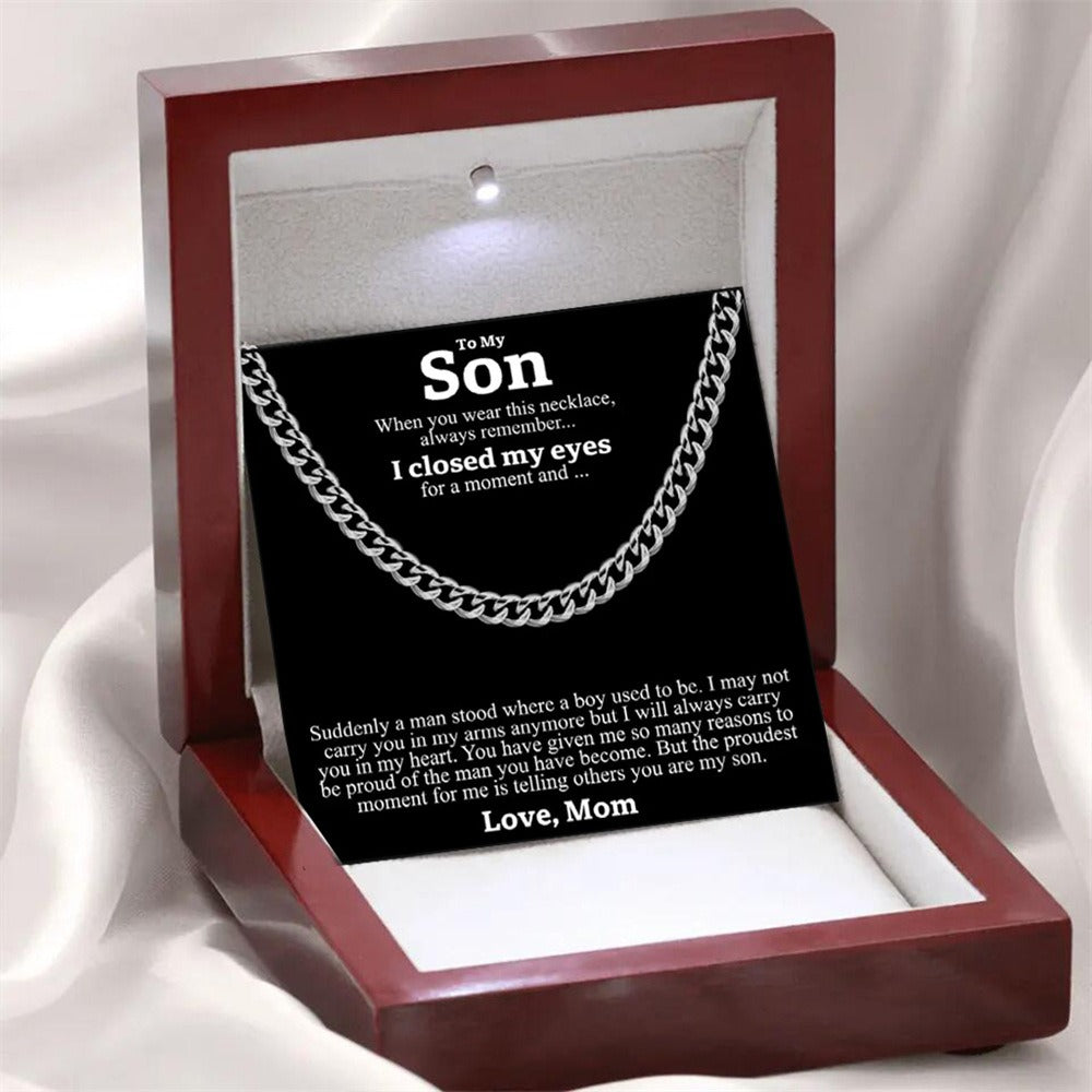 Mens titanium steel Cuban chain round polished hip-hop trendy jewelry - Free Shipping - aurelia-clothing-8955