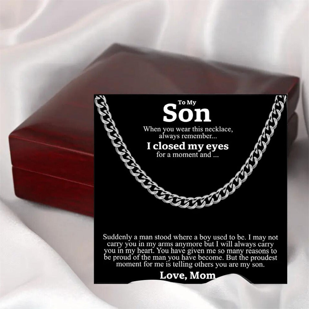 Mens titanium steel Cuban chain round polished hip-hop trendy jewelry - Free Shipping - aurelia-clothing-8955
