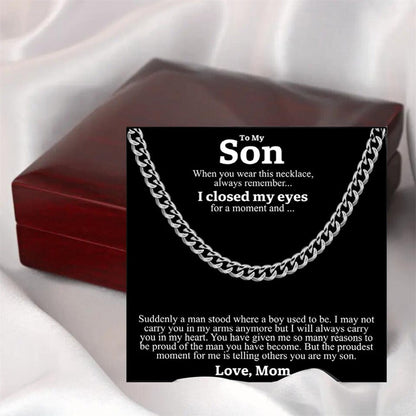 Mens titanium steel Cuban chain round polished hip-hop trendy jewelry - Free Shipping - aurelia-clothing-8955