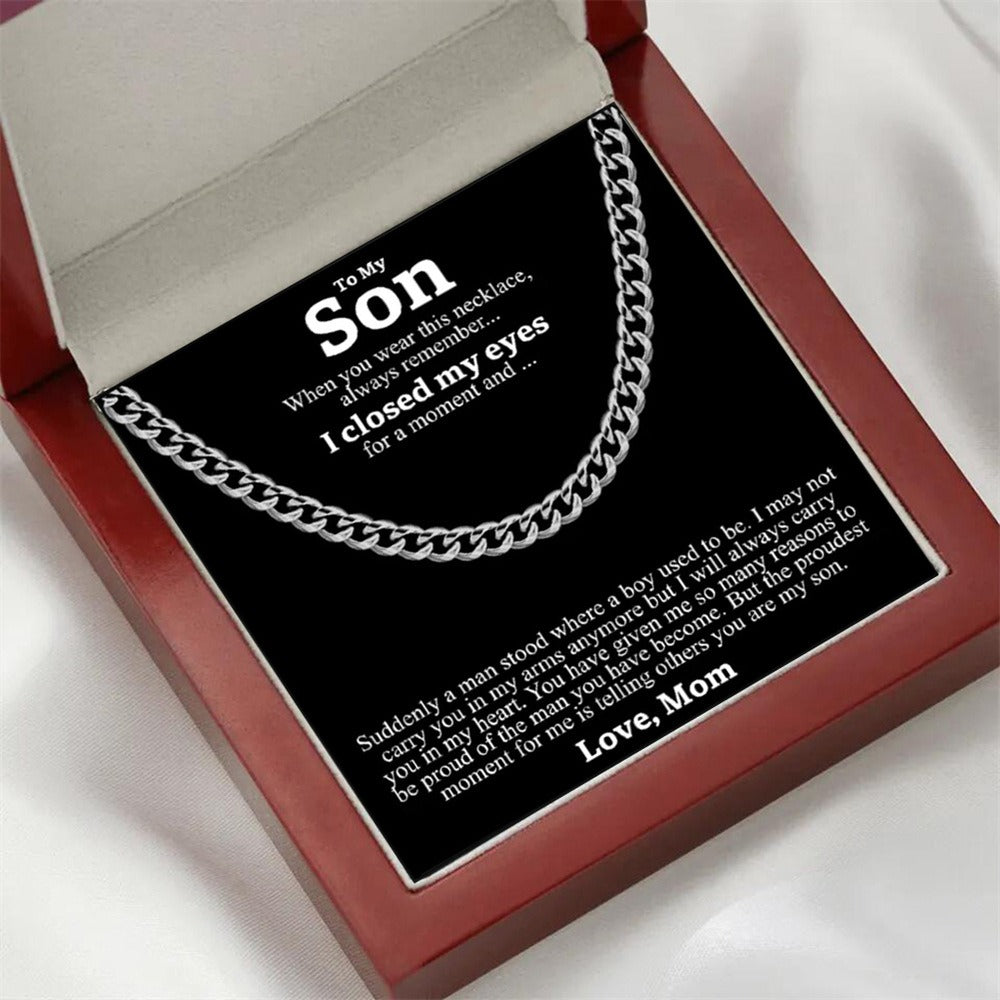 Mens titanium steel Cuban chain round polished hip-hop trendy jewelry - Free Shipping - aurelia-clothing-8955
