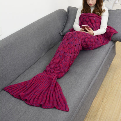 Mermaid Blankets Knitting Fish Tai-Free Shipping - aurelia-clothing-8955