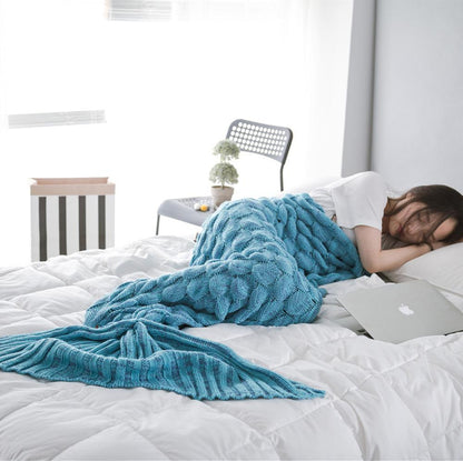 Mermaid Blankets Knitting Fish Tai-Free Shipping - aurelia-clothing-8955