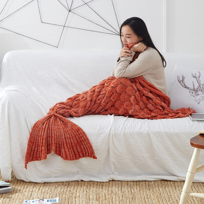 Mermaid Blankets Knitting Fish Tai-Free Shipping - aurelia-clothing-8955