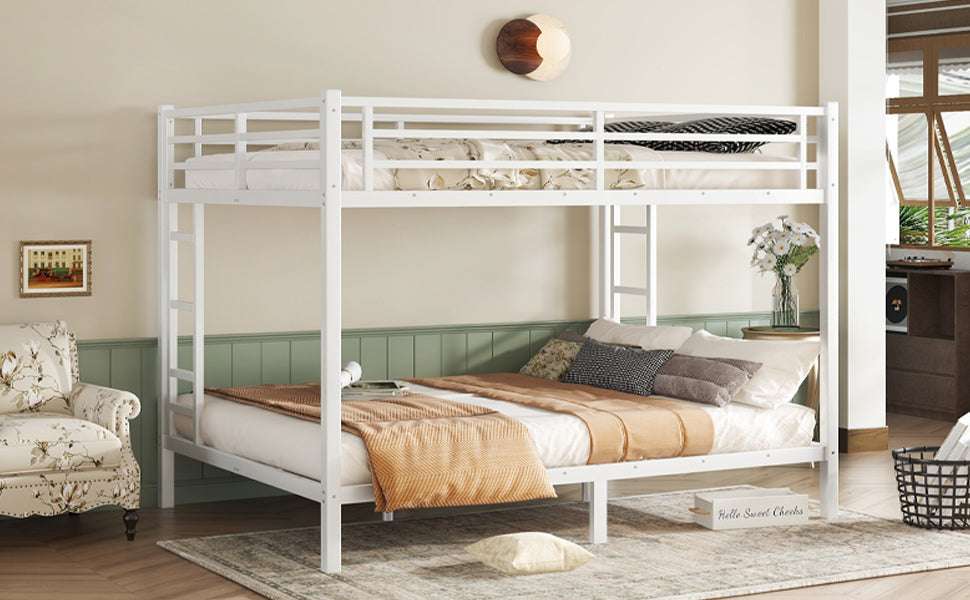Metal Queen over Queen Bunk Bed-Free Shipping - aurelia-clothing-8955