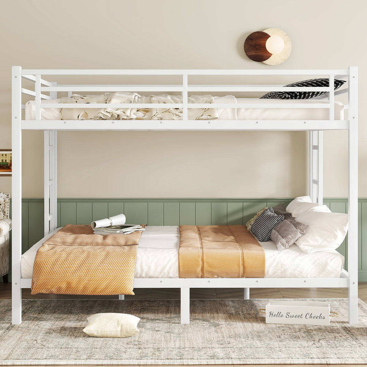 Metal Queen over Queen Bunk Bed-Free Shipping - aurelia-clothing-8955