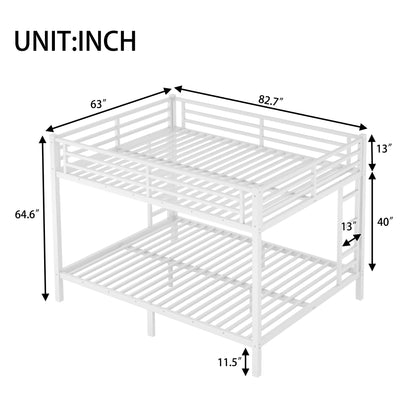 Metal Queen over Queen Bunk Bed-Free Shipping - aurelia-clothing-8955