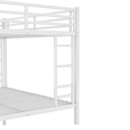 Metal Queen over Queen Bunk Bed-Free Shipping - aurelia-clothing-8955