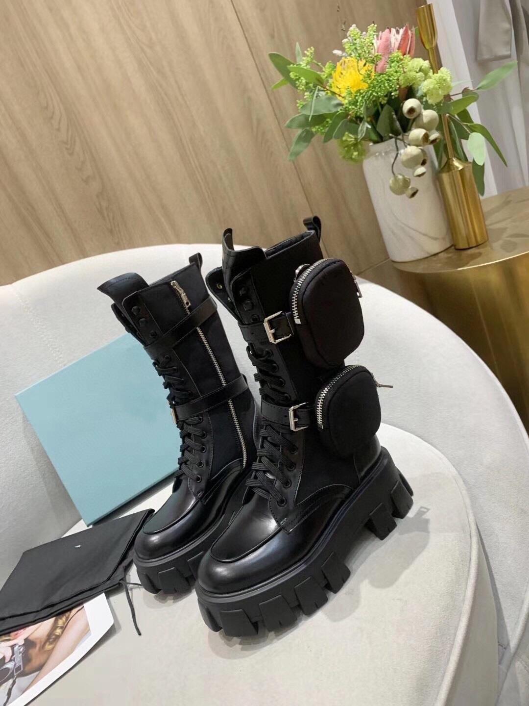 Mid Martin Boots Womens New Leather Platform Boots Bag Tactical Boots Knight Boots - Free Shipping - aurelia-clothing-8955