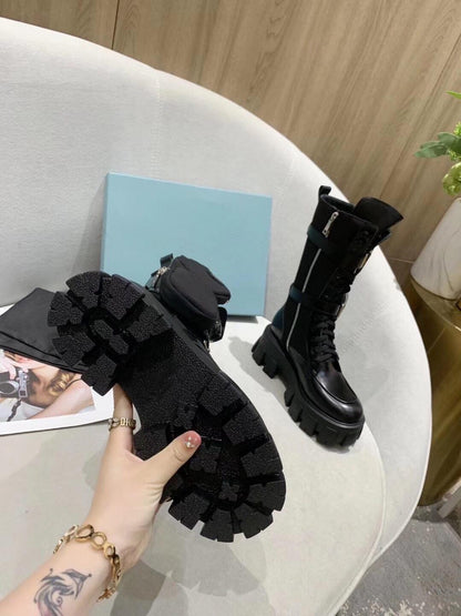 Mid Martin Boots Womens New Leather Platform Boots Bag Tactical Boots Knight Boots - Free Shipping - aurelia-clothing-8955