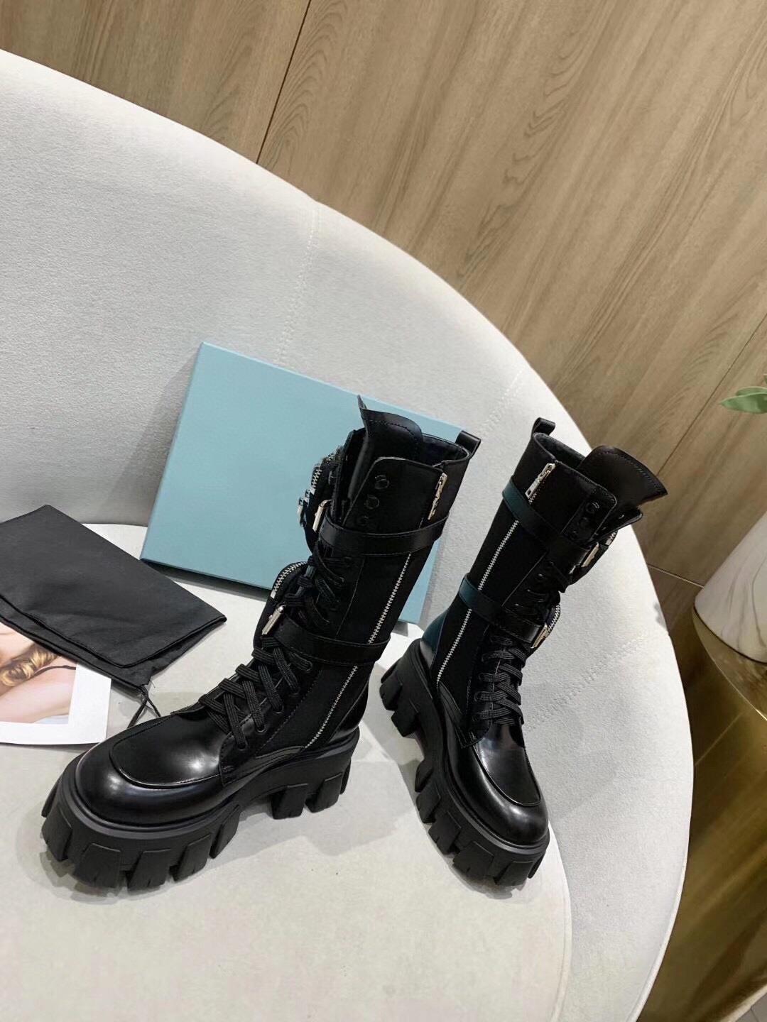 Mid Martin Boots Womens New Leather Platform Boots Bag Tactical Boots Knight Boots - Free Shipping - aurelia-clothing-8955