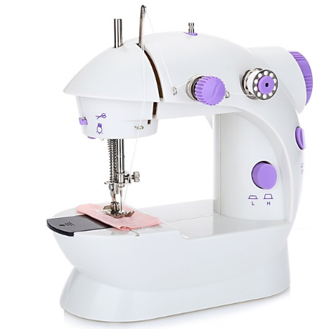Mini Electric Handheld Sewing Machine Dual Speed Adjustment with Light Foot AC100-240V Double Threads Pendal Sewing Machine - Free Shipping - aurelia-clothing-8955