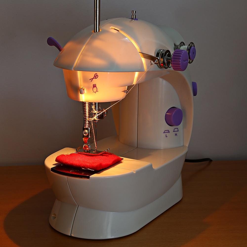 Mini Electric Handheld Sewing Machine Dual Speed Adjustment with Light Foot AC100-240V Double Threads Pendal Sewing Machine - Free Shipping - aurelia-clothing-8955