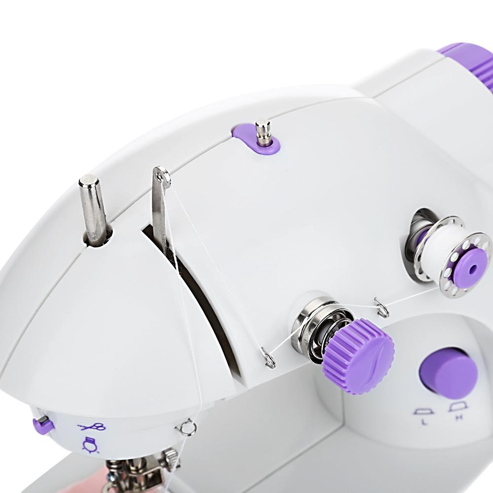 Mini Electric Handheld Sewing Machine Dual Speed Adjustment with Light Foot AC100-240V Double Threads Pendal Sewing Machine - Free Shipping - aurelia-clothing-8955