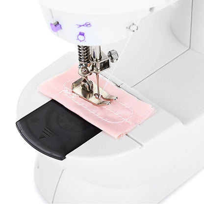 Mini Electric Handheld Sewing Machine Dual Speed Adjustment with Light Foot AC100-240V Double Threads Pendal Sewing Machine - Free Shipping - aurelia-clothing-8955