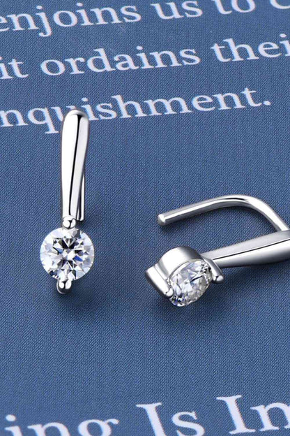 Moissanite 925 Sterling Silver Earrings - aurelia-clothing-8955