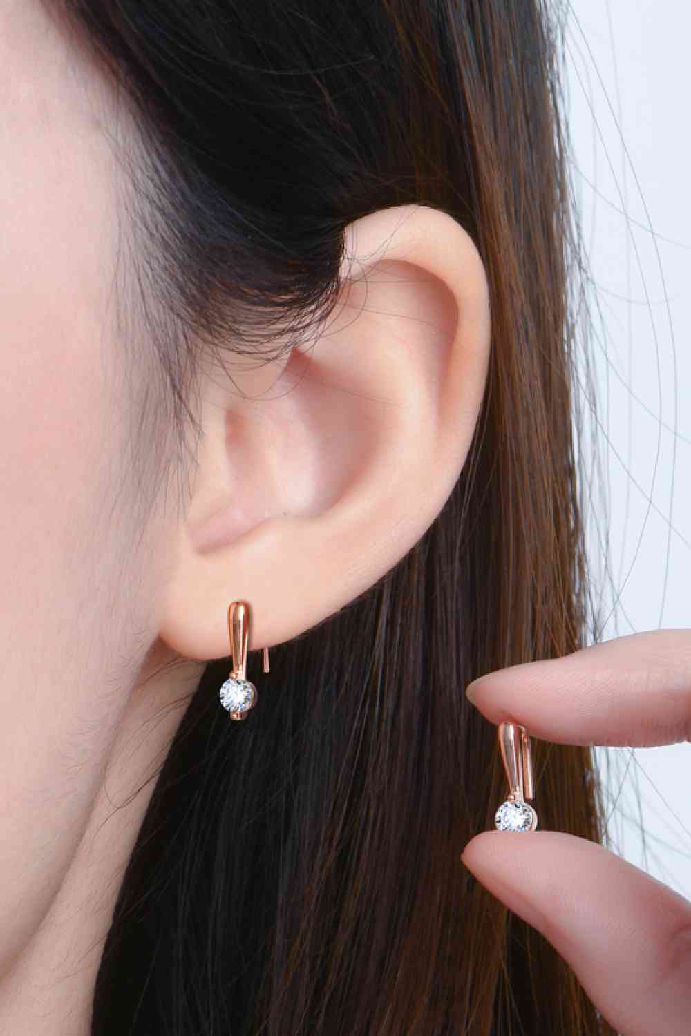 Moissanite 925 Sterling Silver Earrings - aurelia-clothing-8955