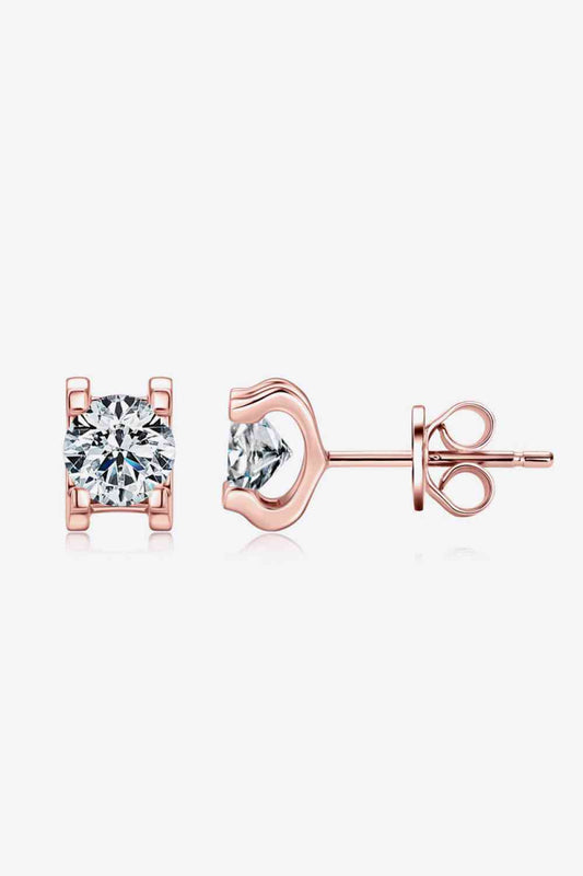 Moissanite 925 Sterling Silver Stud Earrings - aurelia-clothing-8955