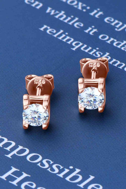 Moissanite 925 Sterling Silver Stud Earrings - aurelia-clothing-8955