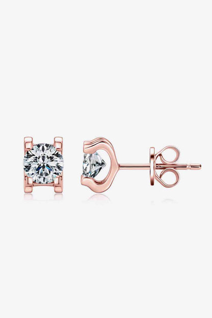 Moissanite 925 Sterling Silver Stud Earrings - aurelia-clothing-8955