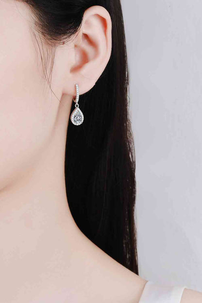 Moissanite Teardrop Earrings - aurelia-clothing-8955