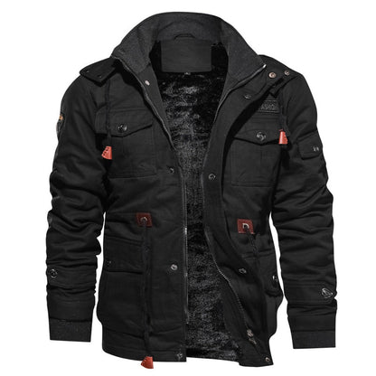 Mountainskin Mens Winter Fleece Jackets Warm Hooded Coat Thermal Thick Outerwear Male Military Jacket Mens Brand Clothing - Free Shipping - aurelia-clothing-8955