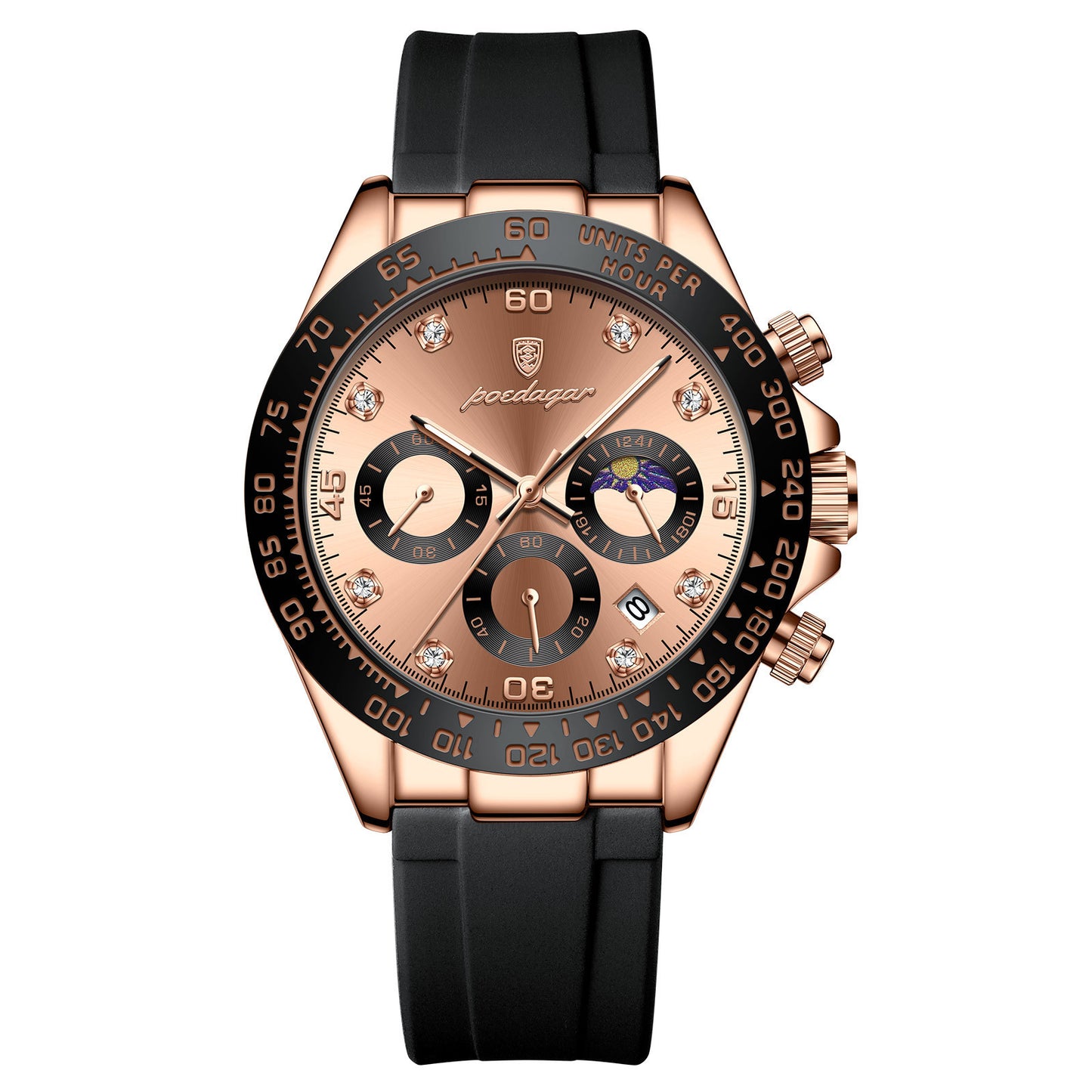 Multi-Functional MenS Watch Silicone Strap-Free Shipping - aurelia-clothing-8955