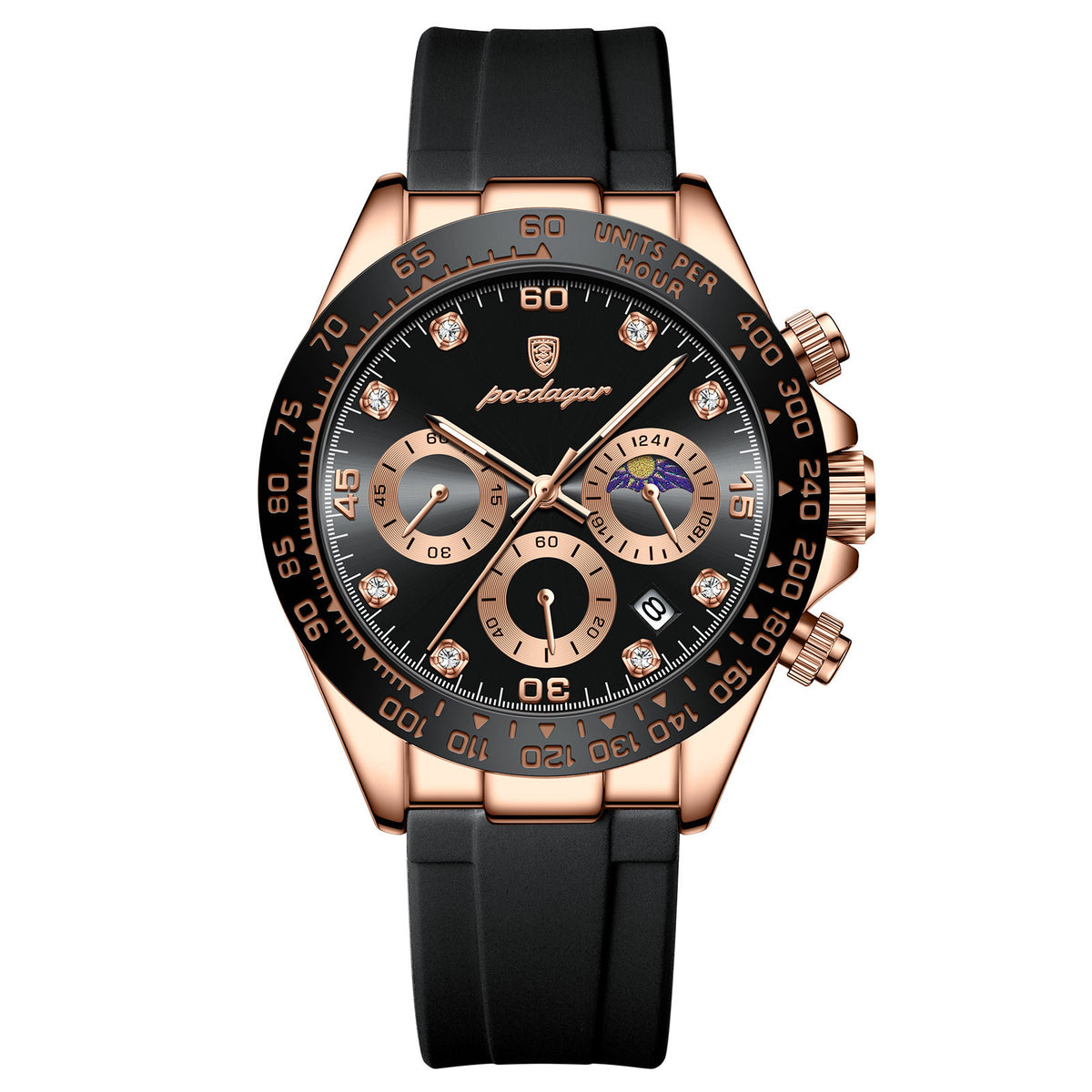 Multi-Functional MenS Watch Silicone Strap-Free Shipping - aurelia-clothing-8955