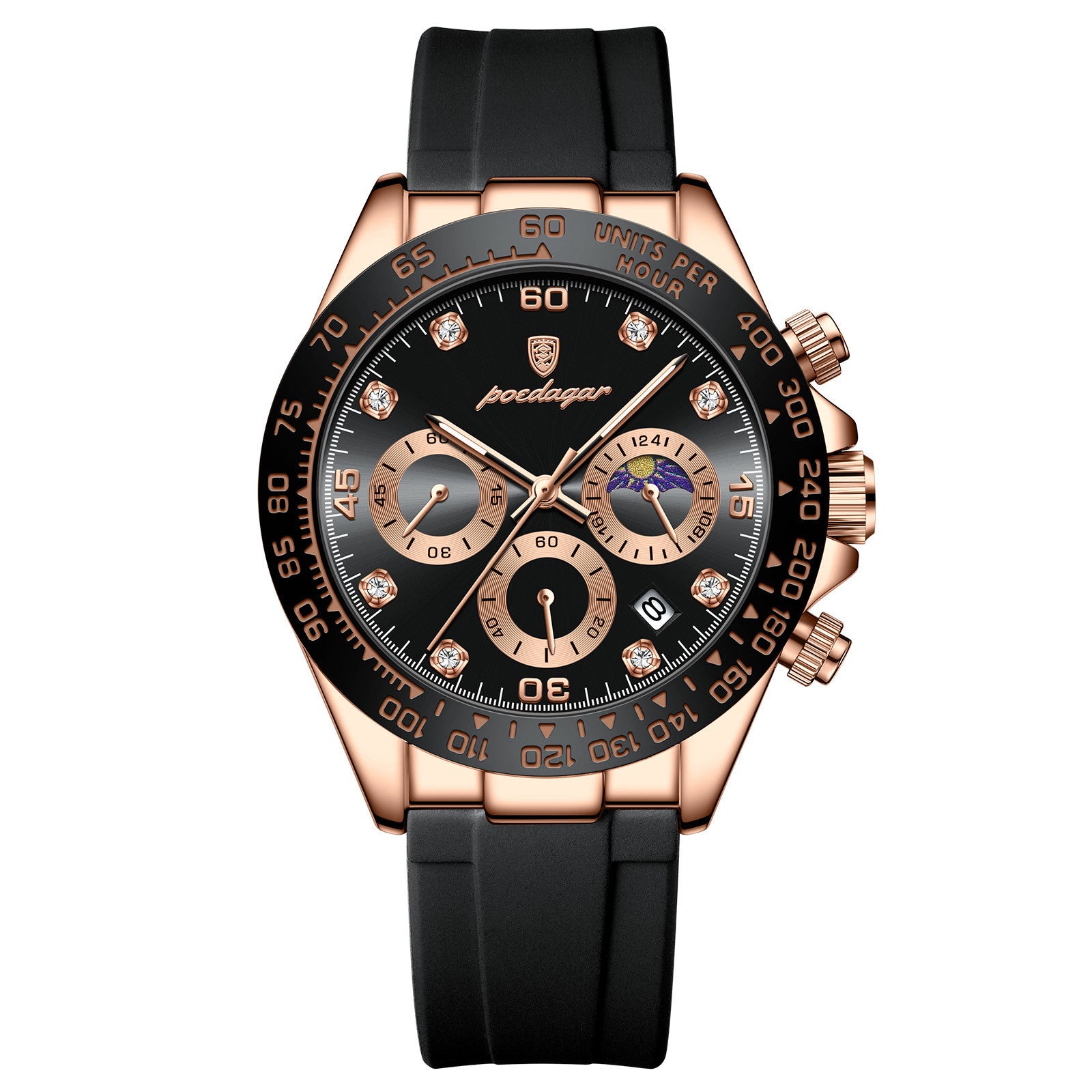 Multi-Functional MenS Watch Silicone Strap-Free Shipping - aurelia-clothing-8955