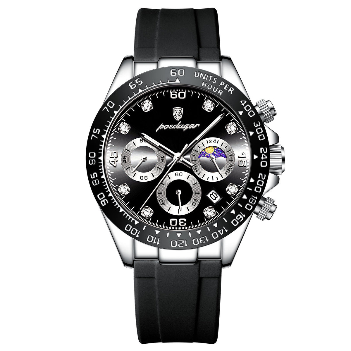 Multi-Functional MenS Watch Silicone Strap-Free Shipping - aurelia-clothing-8955