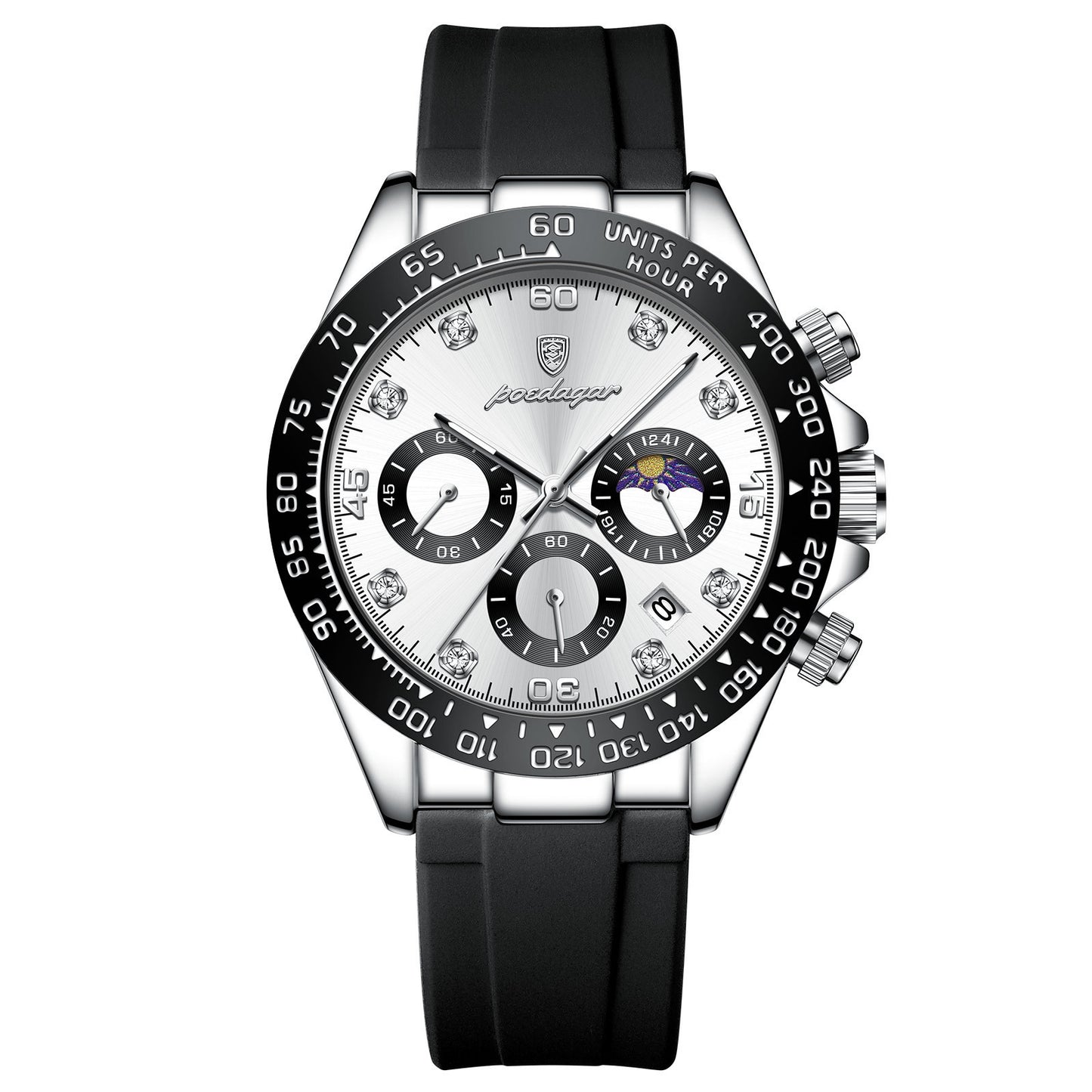 Multi-Functional MenS Watch Silicone Strap-Free Shipping - aurelia-clothing-8955