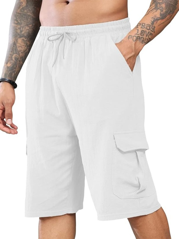 Multi-Pocket Drawstring Mens Beach Overalls - Free Shipping - aurelia-clothing-8955